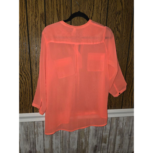 Women's Live 4 Truth Coral Blouse L with Gold Accents - Picture 4 of 5